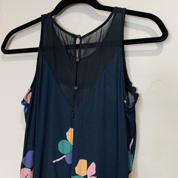 Corey Lynn Calter Anthropologie Women's Wide Leg Floral Jumpsuit Size XS Blue - Picture 5 of 14
